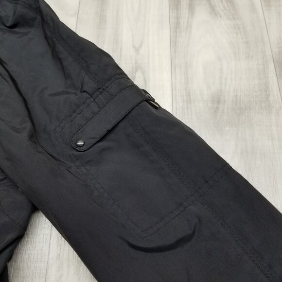 ✅Cole Haan Black Windbreaker Jacket Stowaway Hood Lightweight Women's M - Picture 10 of 13